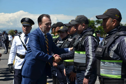 El alcalde Pabel Muñoz durante la celebración del aniversario por los  11 años de la AMT
