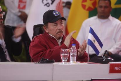 Daniel Ortega durante la XXIII Cumbre del ALBA desarrollada en Caracas, Venezuela.