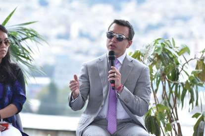 Daniel Noboa durante la inauguración del centro Integral Familiar La Ferroviaria