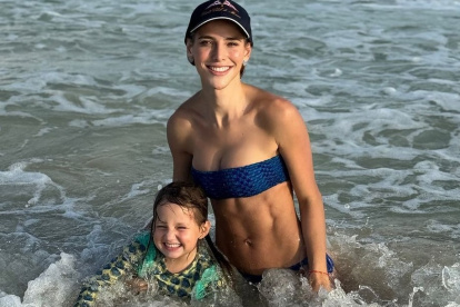 Lavinia con Luisa Noboa.