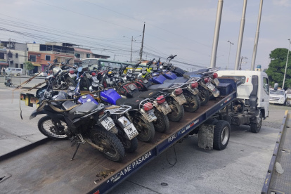 Las motocicletas fueron llevadas al canchón