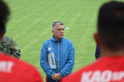 El entrenador argentino Marcelo Zuleta cumple su segundo ciclo en El Nacional, club al que dirigió en 2019.