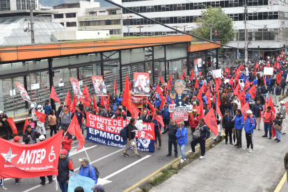Este miércoles 1 de mayo se realizan las marchas por el Día Internacional del Trabajador en distintas ciudades del Ecuador.