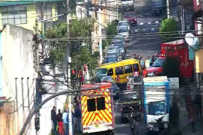 Imagen del siniestro de una furgoneta escolar el pasado 23 de abril de 2024.