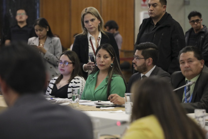 La fiscal Ana Hidalgo compareció el 1 de mayo de 2024 ante la mesa legislativa que investiga el asesinato del excandidato presidencial, Fernando Villavicencio.