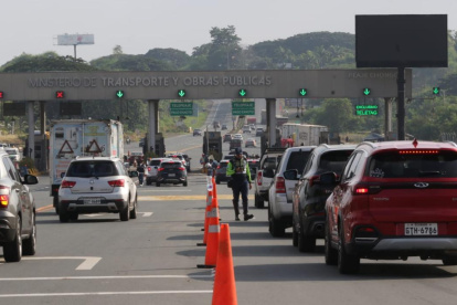 Peaje de Guayaquil la tarde del viernes 3 de mayo.