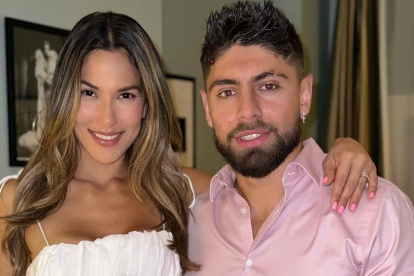 Alejandra Jaramillo con su novio