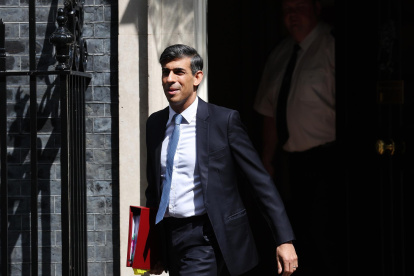 El primer ministro británico, Rishi Sunak, en Downing Street.