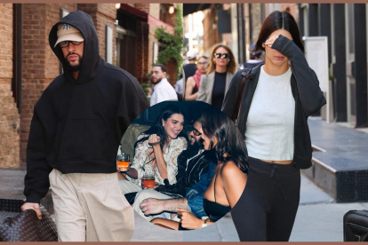 Bad Bunny & Kendall Jenner fueron vistos saliendo de The Greenwich Hotel esta mañana en Nueva York