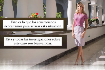 La esposa del presidente de Ecuador se pronuncia sobre su proyecto inmobiliario en Olón.
