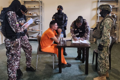 Daniel Salcedo fue trasladado el13 de abril de 2024 bajo un fuerte contingente de seguridad a la cárcel de La Roca.