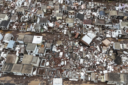 Destrucción. Así luce el cementerio tras las inundaciones en Muçum, municipio del estado de Rio Grande do Sul.