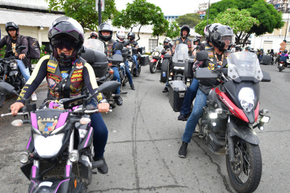 Los motociclistas desfilaron por las calles de la ciudad