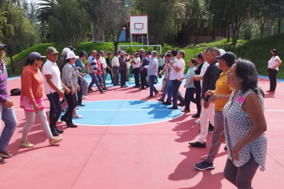 Durante el encuentro de los comités de seguridad realizaron juegos para socializar