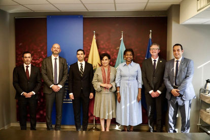 La canciller y el ministro de Finanzas de Ecuador mantuvieron reuniones con representantes del Programa Mundial de Alimentos