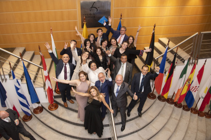 Delegación de Unión Europea encabezada Charles-Michel Geurts.