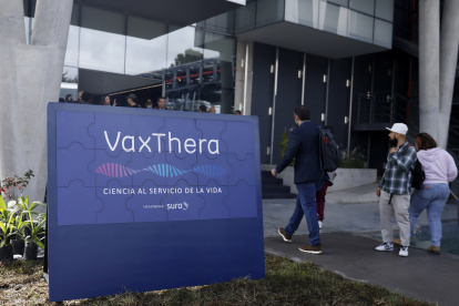 Empresa.- La entrada de la planta de producción de vacunas VaxThera.