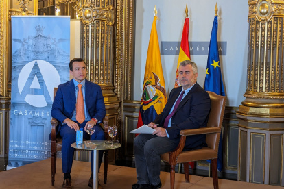 El presidente de Ecuador, Daniel Noboa. en España.