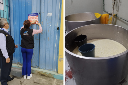 Durante la ubicación del sello de clausura en la planta sancionada.