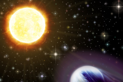 Recreación artística del sistema de WASP-193B.