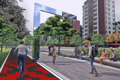 Imagen de cómo quedará la zona sin la tribuna. Allí se construirá un nuevo bulevar.