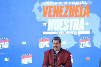 El presidente de Venezuela, Nicolás Maduro, en un acto de gobierno, en Caracas (Venezuela).