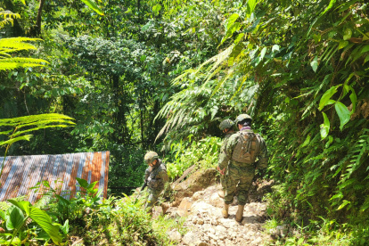 Las Fuerzas Armadas realizó operativos en la provincia de Carchi.
