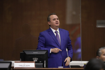 Lucía Posso mocionó el nombre del asambleísta Socialcristiano Carlos Vera Mora como el presidente de la Comisión Ocasional.