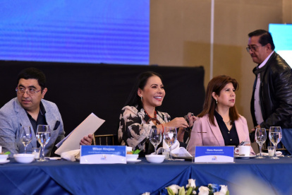 Atamaint habló del movimiento de Noboa, durante un informe de evaluación de la consulta popular y referéndum.