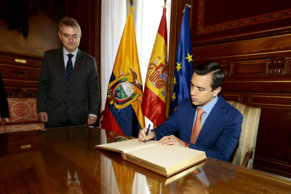 Daniel Noboa Azin en el Conservatorio Nacional de Música, al norte de Quito.

Fotografías: Eduardo Santillán/Presidencia de la República.