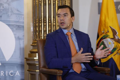 El presidente de Ecuador, Daniel Noboa, participó de una actividad pública.