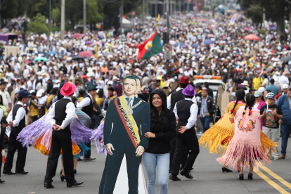 Cientos de simpatizantes se congregaron en apoyo al presidente Daniel Noboa