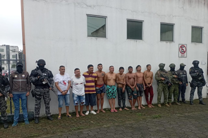 La Policía informó de la detención de diez presuntos integrantes de "Los Choneros"