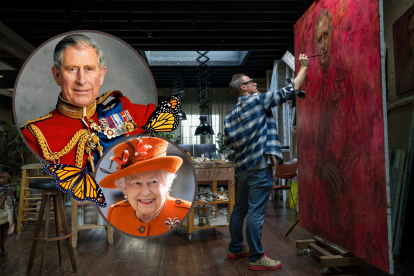 El retrato fue elaborado para celebrar el aniversario 50 de la membresía de Carlos en The Draper’s Company, uno de sus proyectos filantrópicos.