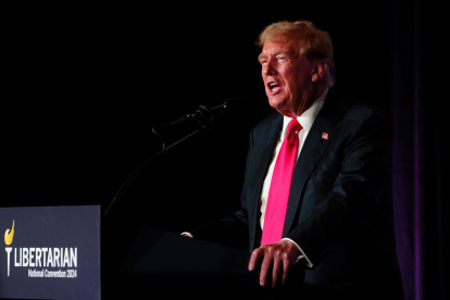 Washington. Donald Trump, en la aparición pública del sábado 25 de mayo de 2024.