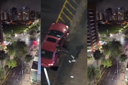 Captura de video. Usuarios en X reportaron el hecho, en horas de la madrugada.