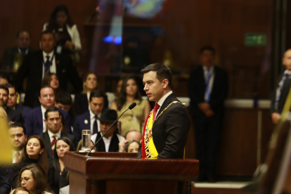 Daniel Noboa en su informe a la nación, el 24 de mayo pasado.