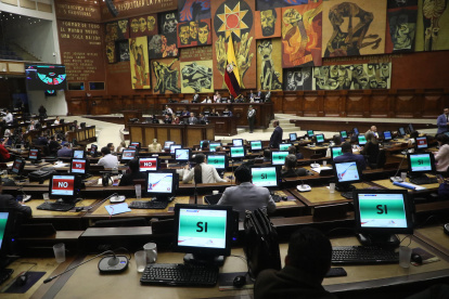 Referencial de votación en la Asamblea Nacional.