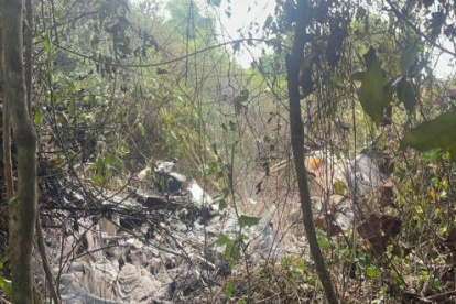 La avioneta se accidentó en el sector Estero Medina, perteneciente al cantón Santa Rosa.