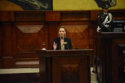 La ministra de Ambiente mostró mejor desenvolvimiento en su intervención, pero no convenció a los legisladores que esperaban información sobre la celeridad en la entrega de permisos a la empresa vinculada a Lavinia Valbonesi.