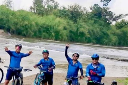 Deportistas del colectivo urbano Panas en Bici disfrutaron de la naturaleza en Pedro Carbo.