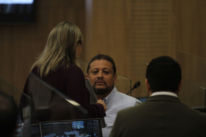 El edil Diego Garrido durante una sesión de Concejo