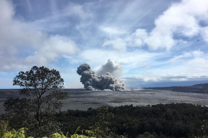 Erupción del volcán Kilauea (Hawai) en 2018.