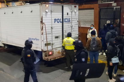 El operativo antidelincuencial tuvo lugar en Ambato.