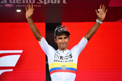 Jhonatan Narváez completó un exitoso primer semestre tras coronarse campeón nacional, destacar en el Giro de Italia y ser elegido para París 2024.