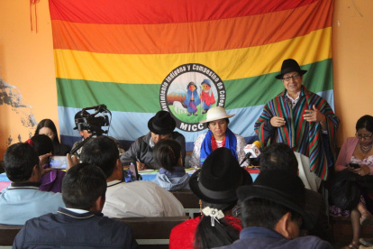 Dirigentes del MICC ultimando detalles para participar en la convención de Pachakutik.