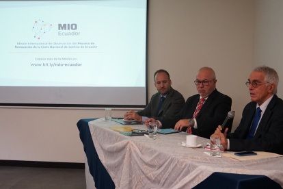La Misión Internacional de Observación Electoral en Ecuador habló sobre los logros en el proceso de concurso para jueces.