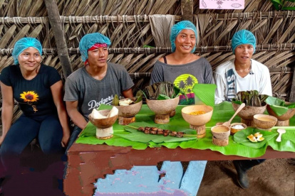 Con los productos que les brinda la naturaleza aprendieron a mejorar la presentación en la gastronomía.