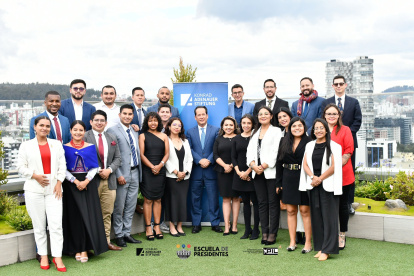 Un grupo de 20 becados en el programa de formación política "Escuela de Presidentes" de la fundación Konrad Adenanuer, en mayo de 2024.