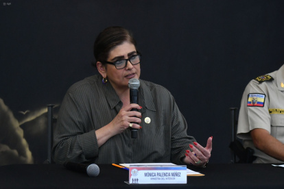 Mónica Palencia dijo que no pudo acudir a la Comisión por sus funciones en el Bloque de Seguridad en Manabí.